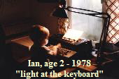 Ian at typewriter age two-th