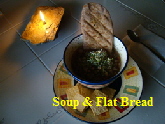 Veggie Soup and Flat Bread-th